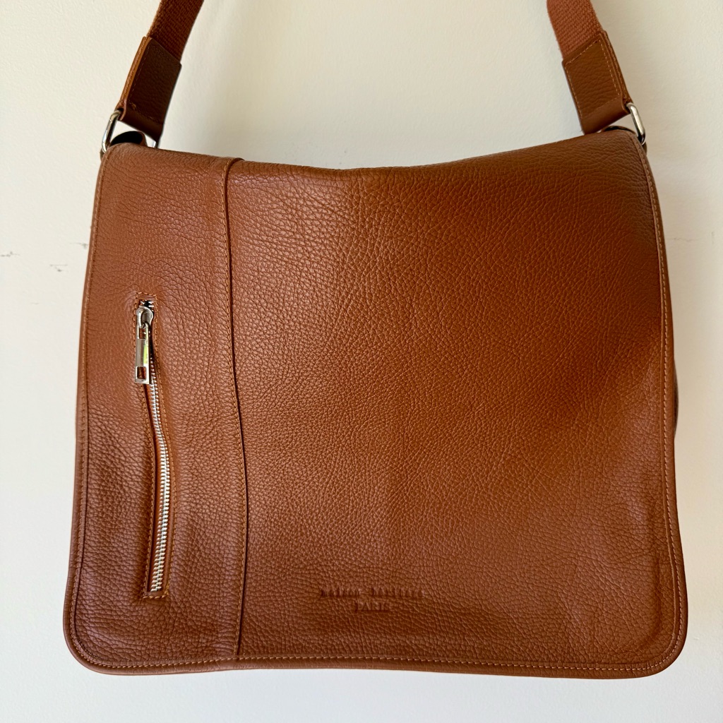 Maison Heritage Paris Tan Leather Messenger Bag